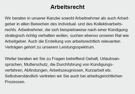 Arbeitsrecht in Nuglar-St. Pantaleon